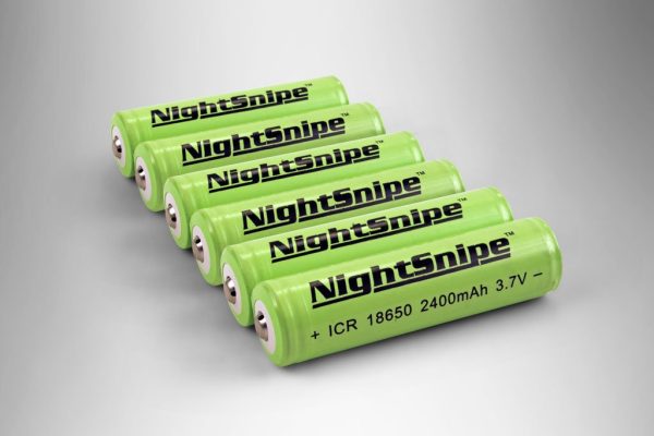 (6) Rechargeable 18650, 10-year rated Lithium Ion batteries