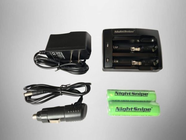 2-Port Battery Charger and 2-18650 Batteries