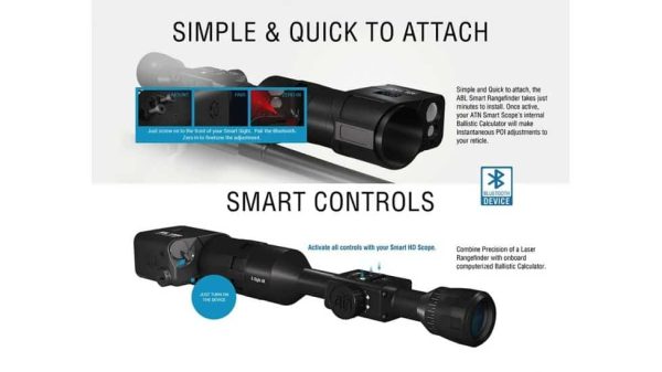 ATN 1,000 yard Auxiliary Ballistic Laser Rangefinder for Smart HD Scopes - Image 4