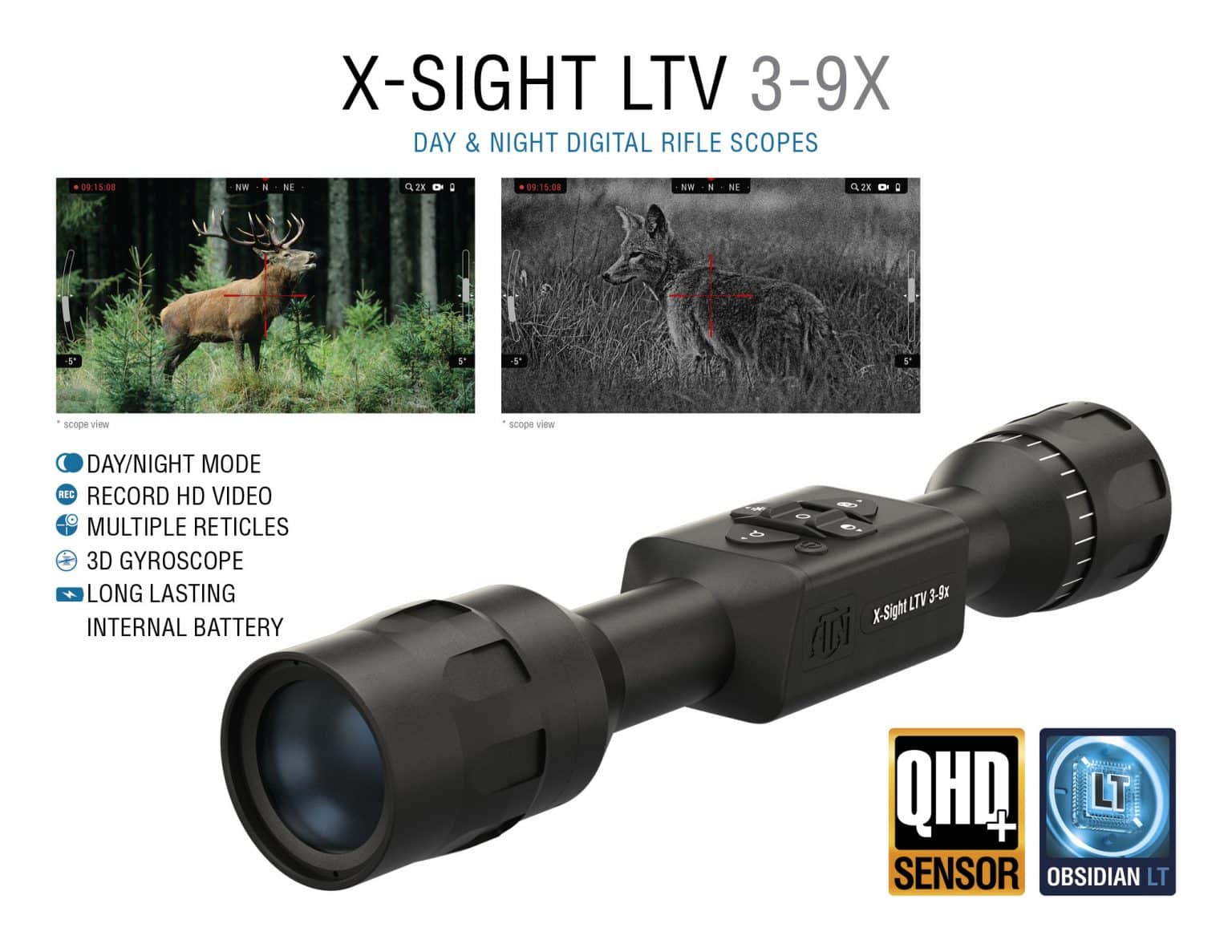 ATN LTV 39X Day/Night Riflescope and NS750 IR Kit Combo
