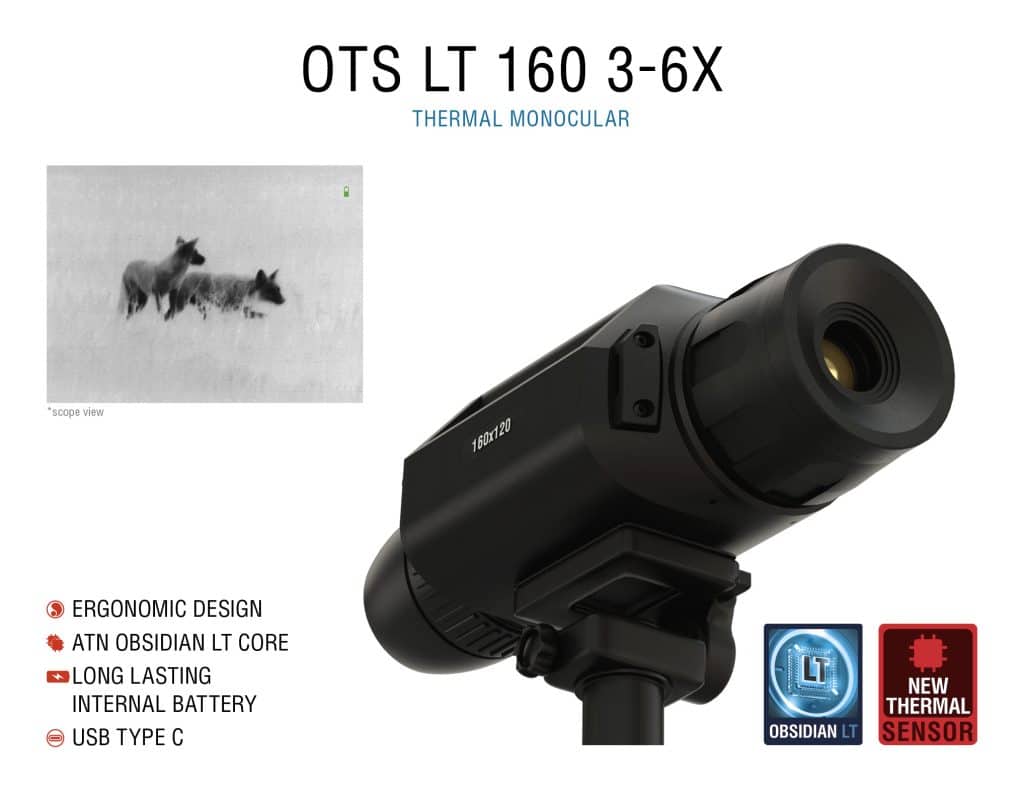 ATN OTS LT 160 3-6X Thermal Monocular - Predator Hunter Outdoors