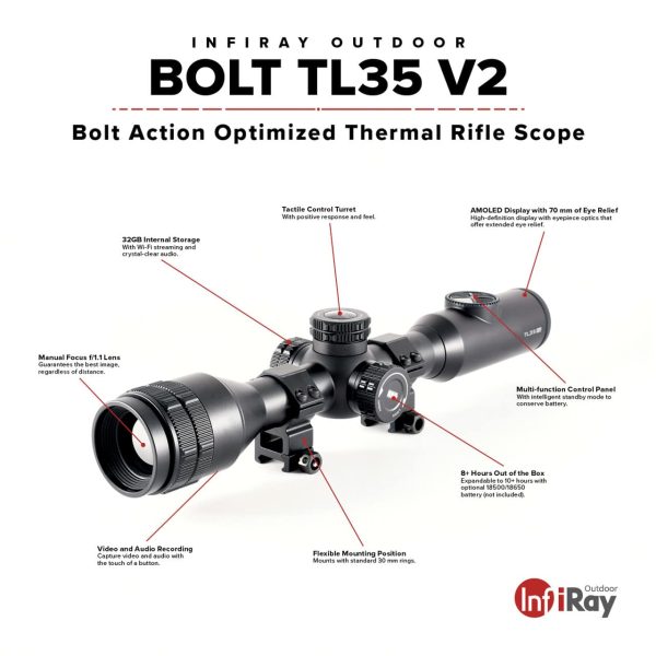 InfiRay Outdoor BOLT TL35 V2 Thermal Riflescope (Free Batteries Included!) - Image 4