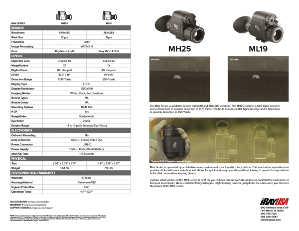 InfiRay Outdoor MH25/ML19 Mini Thermal Monocular