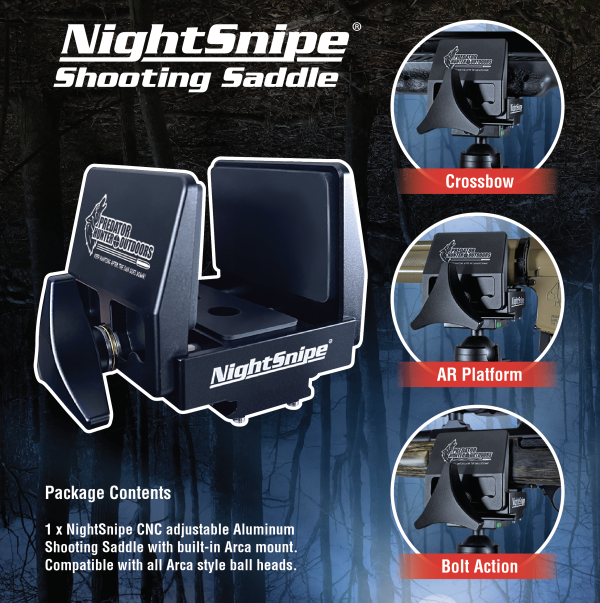 NightSnipe Shooting Saddle with Direct Arca  Mount