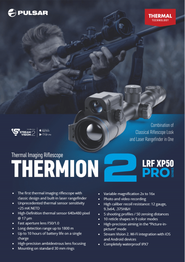 Pulsar Thermion 2 LRF XP50 Pro Thermal Riflescope (Free Pulsar APS 3 Battery Pack!) - Image 7