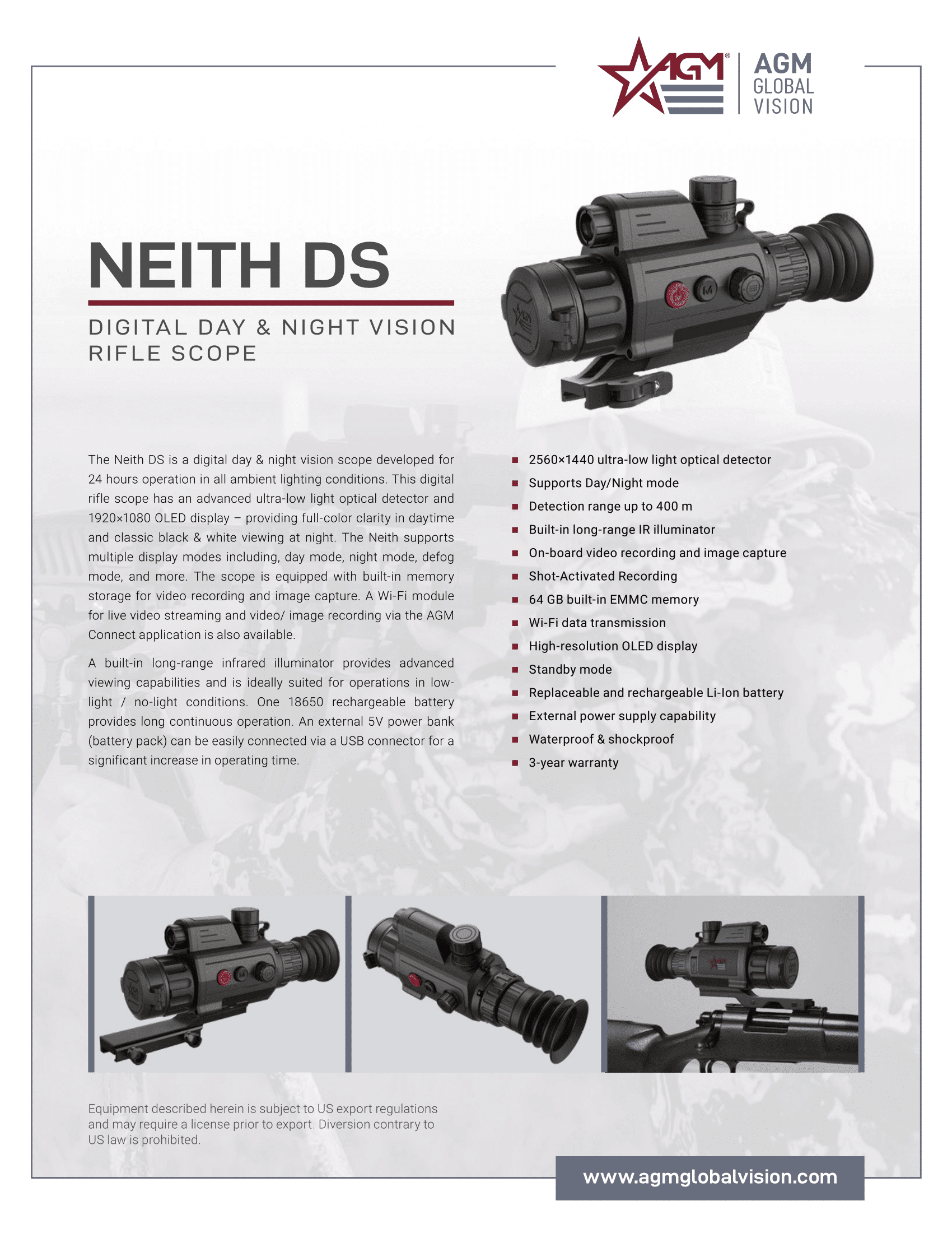 AGM NEITH DS DAY AND NIGHT RIFLESCOPE 