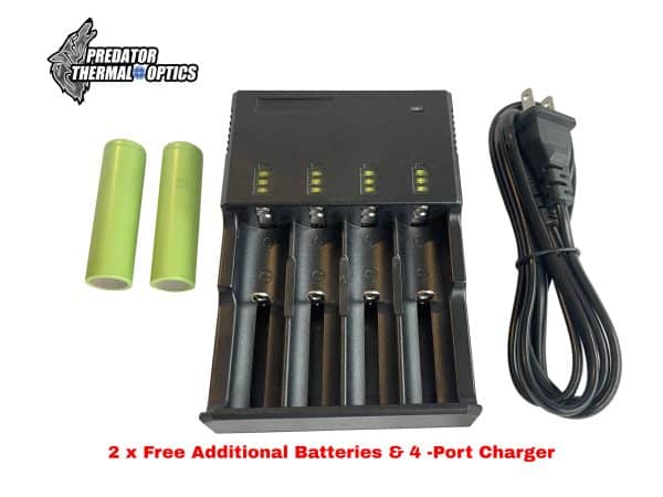 Predator Thermal Optics 2 x Free Batteries and 4 port charger