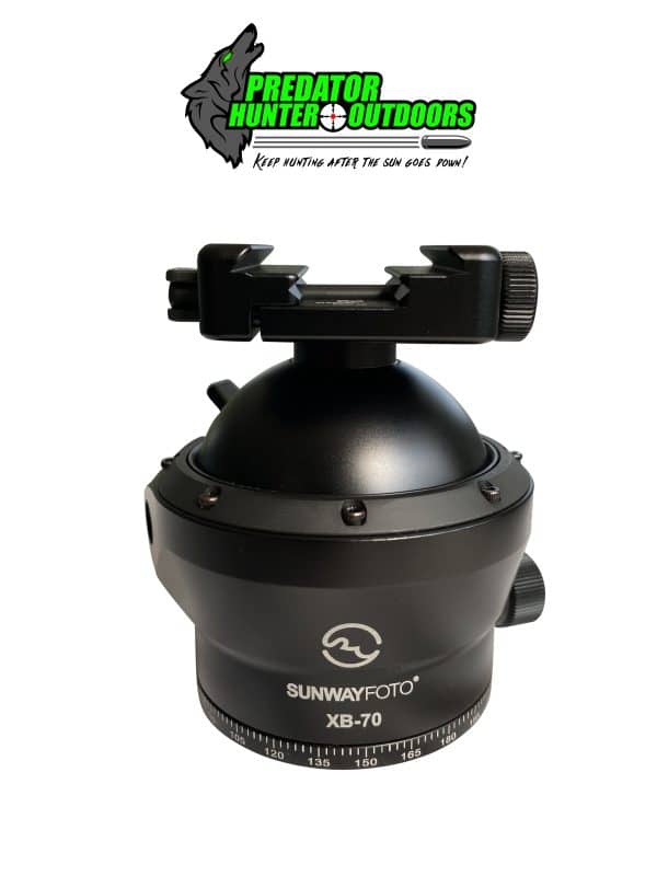 Sunwayfoto XB70 / 70mm Hunting / Shooting Ball Head with Picatinny / Arca Swiss Adapter Clamp