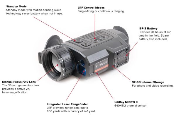 InfiRay Outdoor FINDER FH35R V2 LRF Thermal Monocular - Specifications