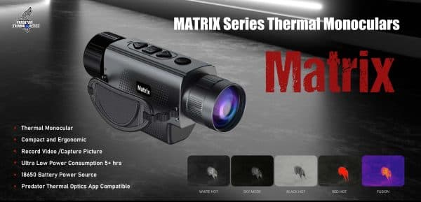 Predator Thermal Optics Matrix 35-384 Thermal Monocular (Free Additional Batteries, Charger and Lanyard!) - Image 8