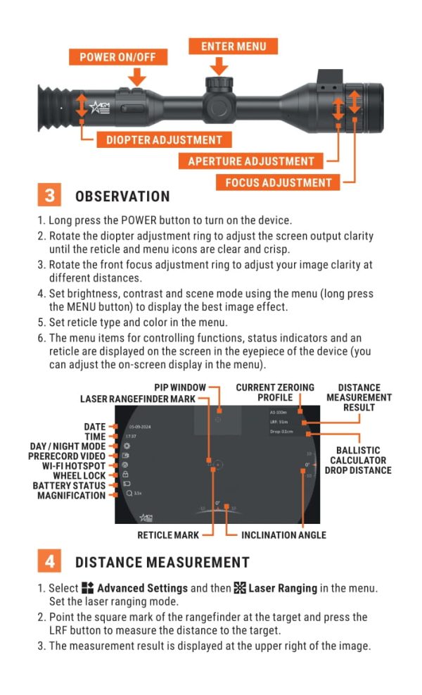 AGM Spectrum LRF 4K Digital Day and Night Vision Rifle Scope (Free 2x 18650 Batteries Included!) - Image 13