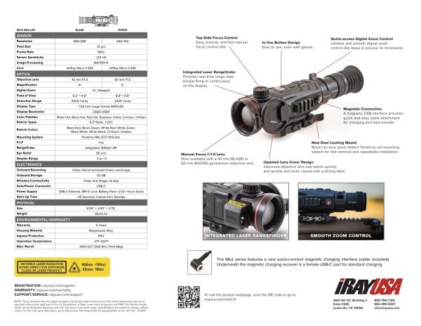 InfiRay Outdoor RICO Mk2 LRF 384x288 4x 52mm Thermal Weapon Sight (RL42R) - DEMO UNIT! - Image 8