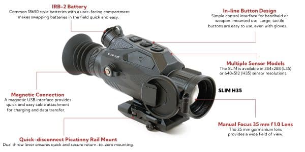 Nocpix SLIM H35 Multi-function Thermal Riflescope (Free 2x 18650 Batteries and 4-port Charger included!) - Image 11