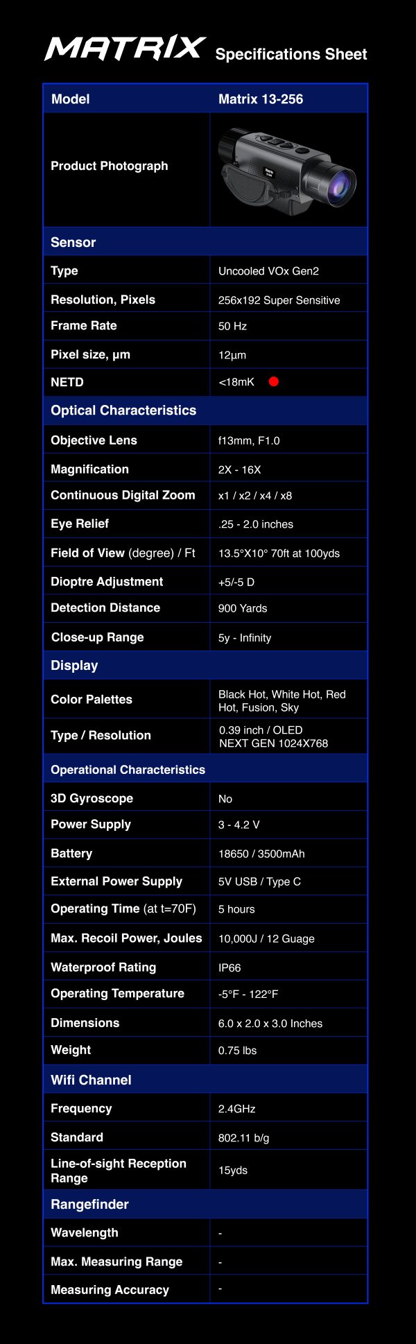 Predator Thermal Optics Matrix 13-256 Thermal Monocular (Free Additional Batteries, Charger and Lanyard!) - Image 8