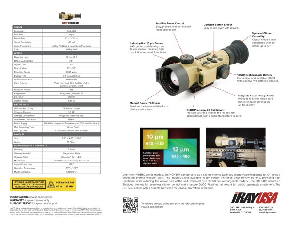 InfiRay Outdoor Hybrid Compact 3.5x 640x480 LRF 50mm (HCH50R) - Image 15